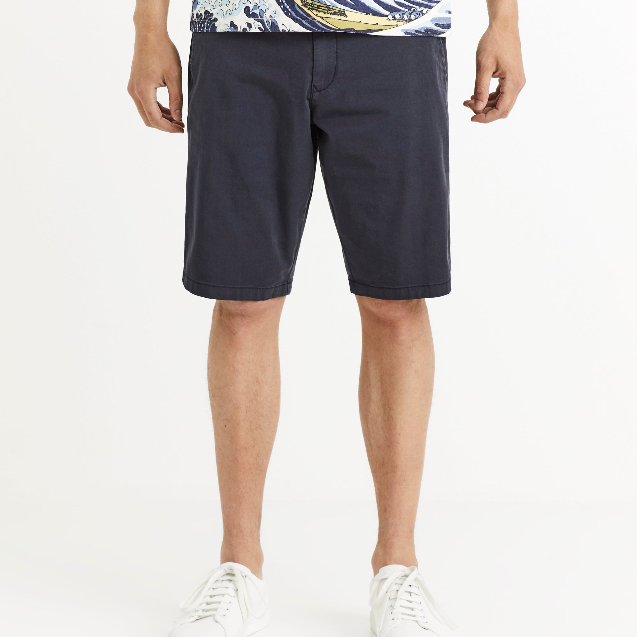 ROSLACK2BM NAVY BERMUDA Celio