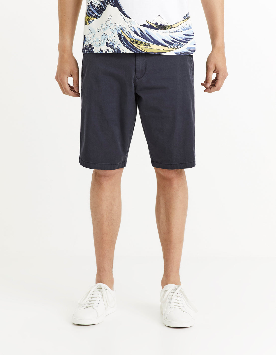 ROSLACK2BM NAVY BERMUDA Celio