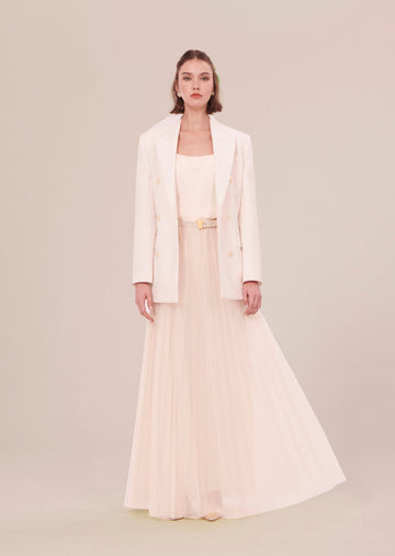 Juliette ecru pleated tulle skirt Tara Jarmon