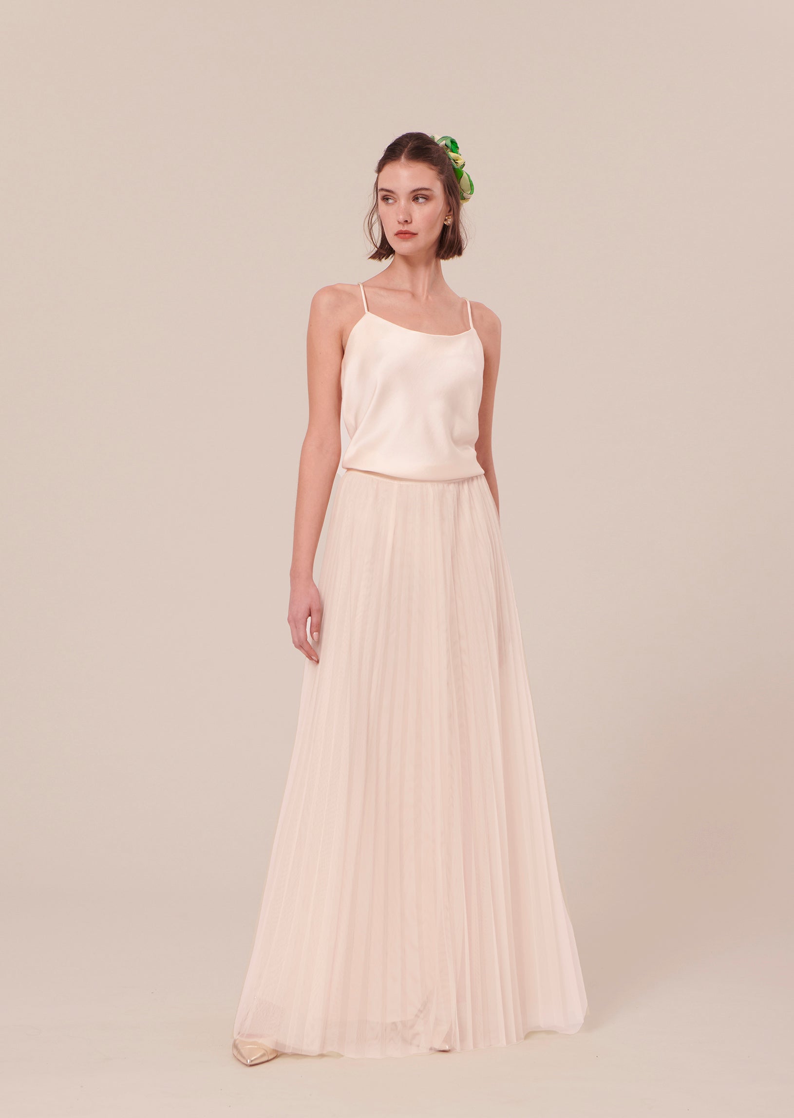 Juliette ecru pleated tulle skirt Tara Jarmon