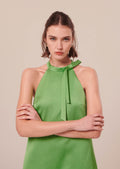 Riviera green satin dress Tara Jarmon