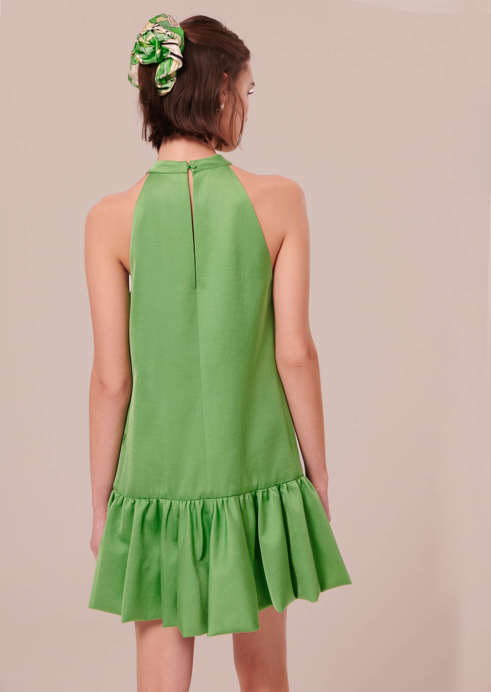 Riviera green satin dress Tara Jarmon