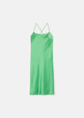 Reane green flowing satin dress Tara Jarmon