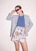 Shelby blue floral printed cotton shorts Tara Jarmon