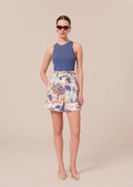 Shelby blue floral printed cotton shorts Tara Jarmon