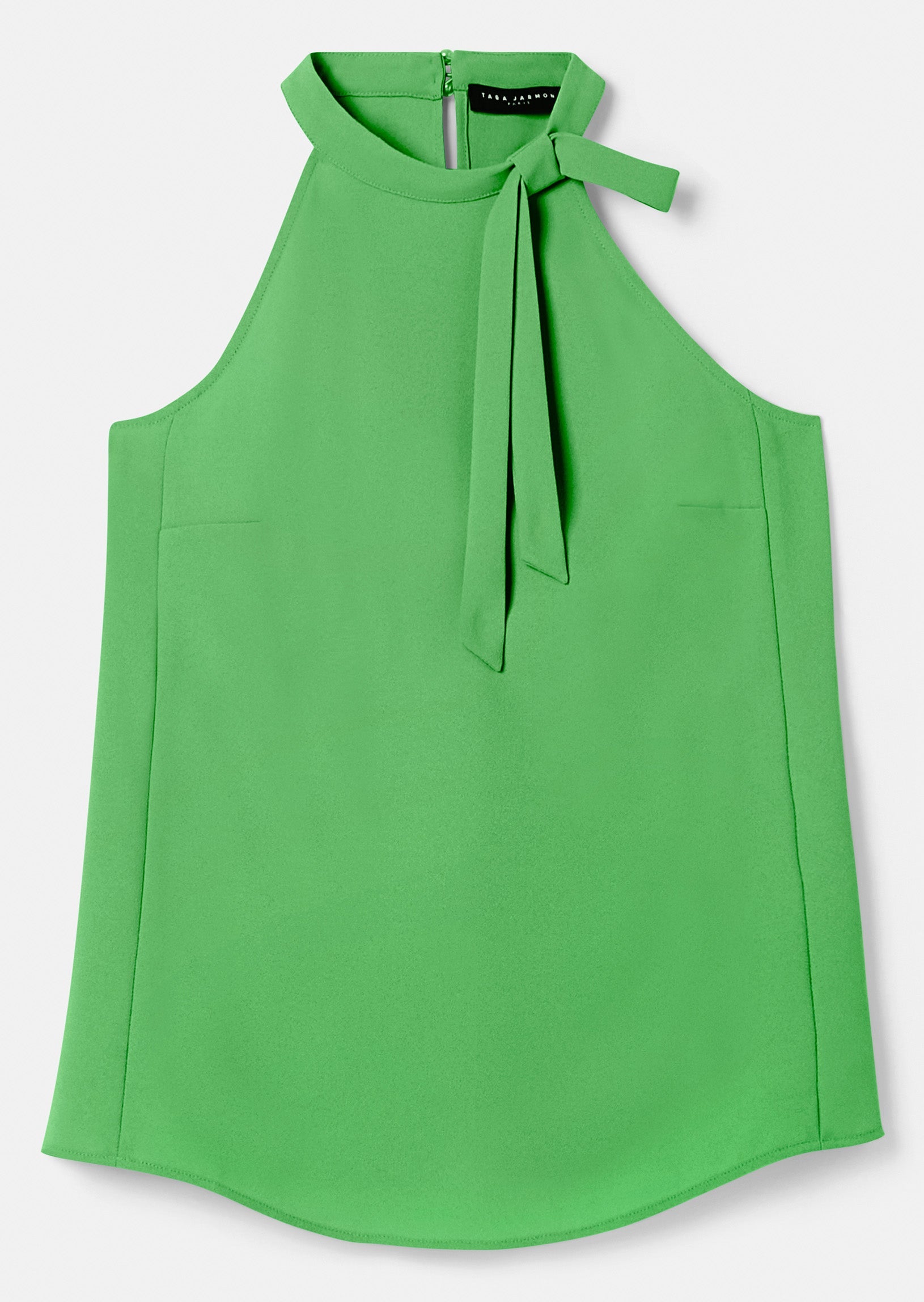 Tierri green crepe top Tara Jarmon