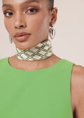 Tabo green crepe top Tara Jarmon