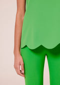 Tabo green crepe top Tara Jarmon