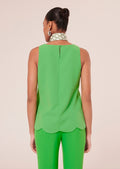 Tabo green crepe top Tara Jarmon