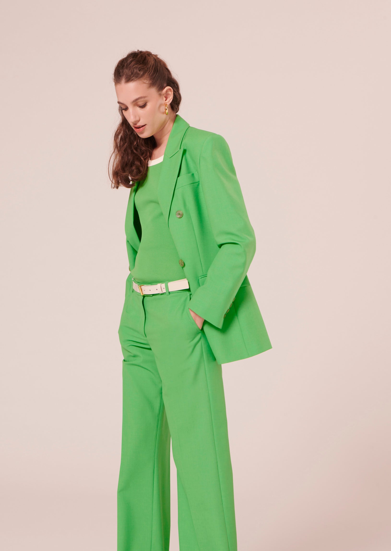Viola green cold wool suit jacket Tara Jarmon