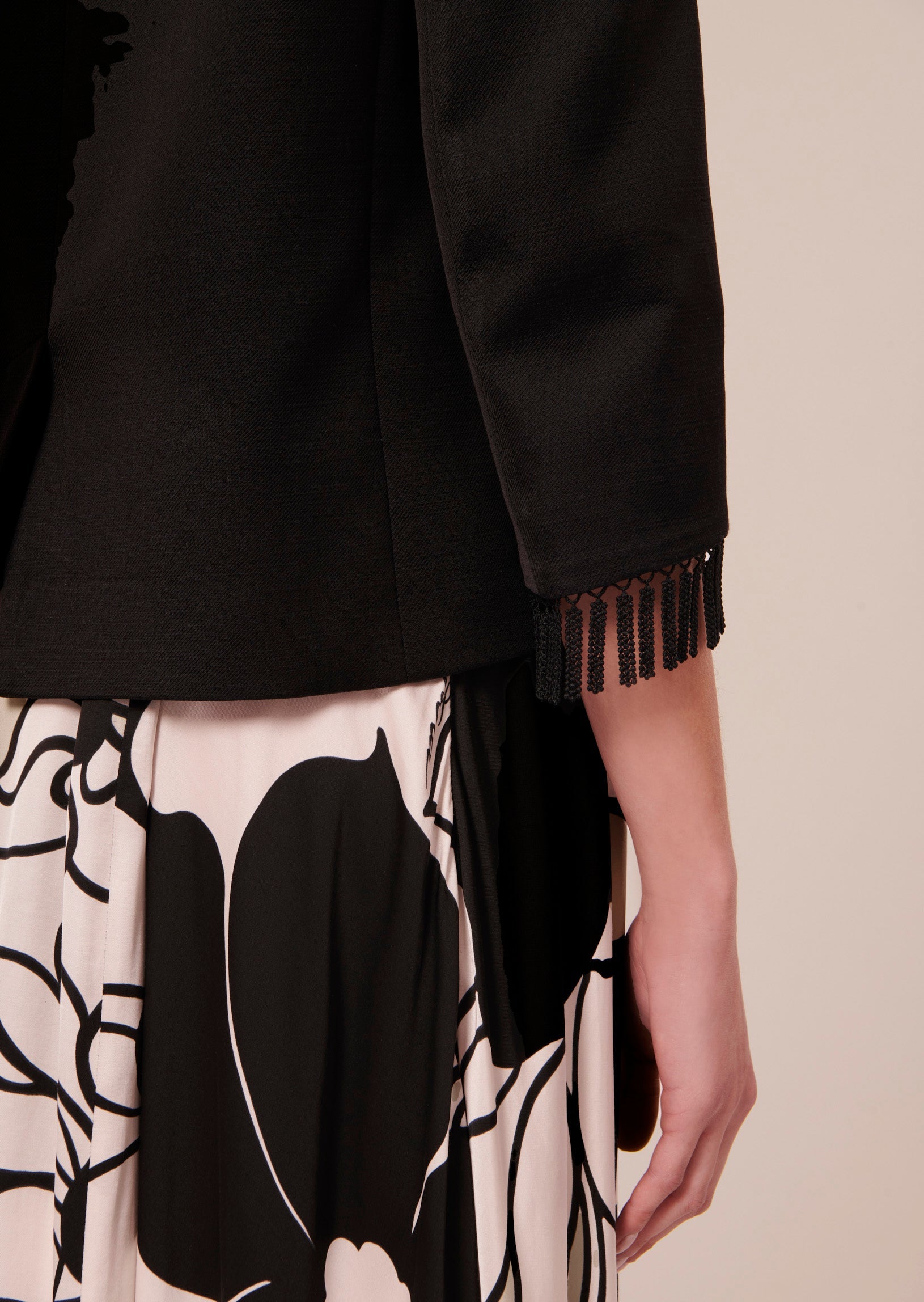 Valensole black satin jacket Tara Jarmon