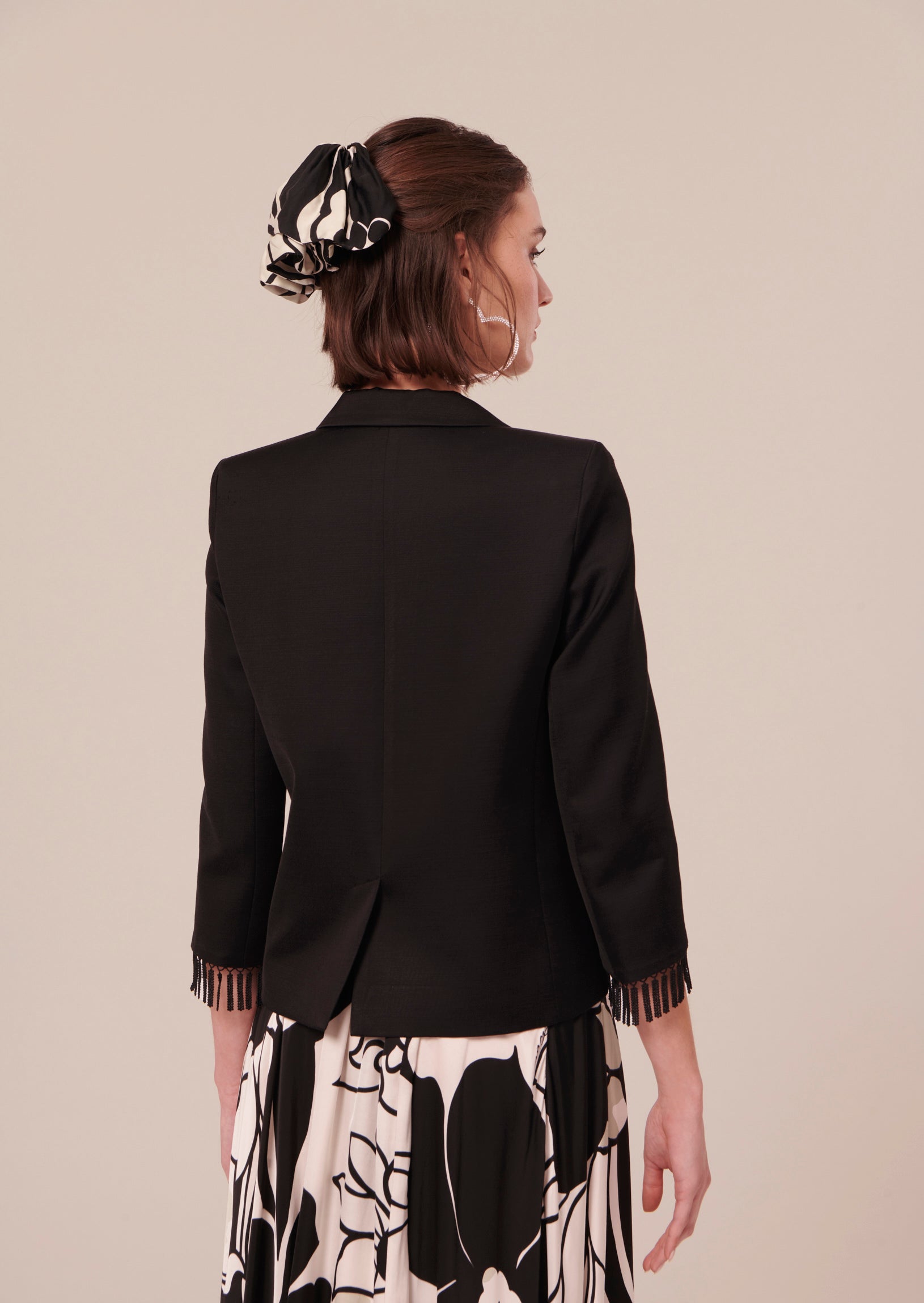 Valensole black satin jacket Tara Jarmon
