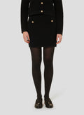 Tara Jarmon black knitted pencil cut skirt 