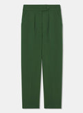 cactus green crepe pants with two side pockets. 