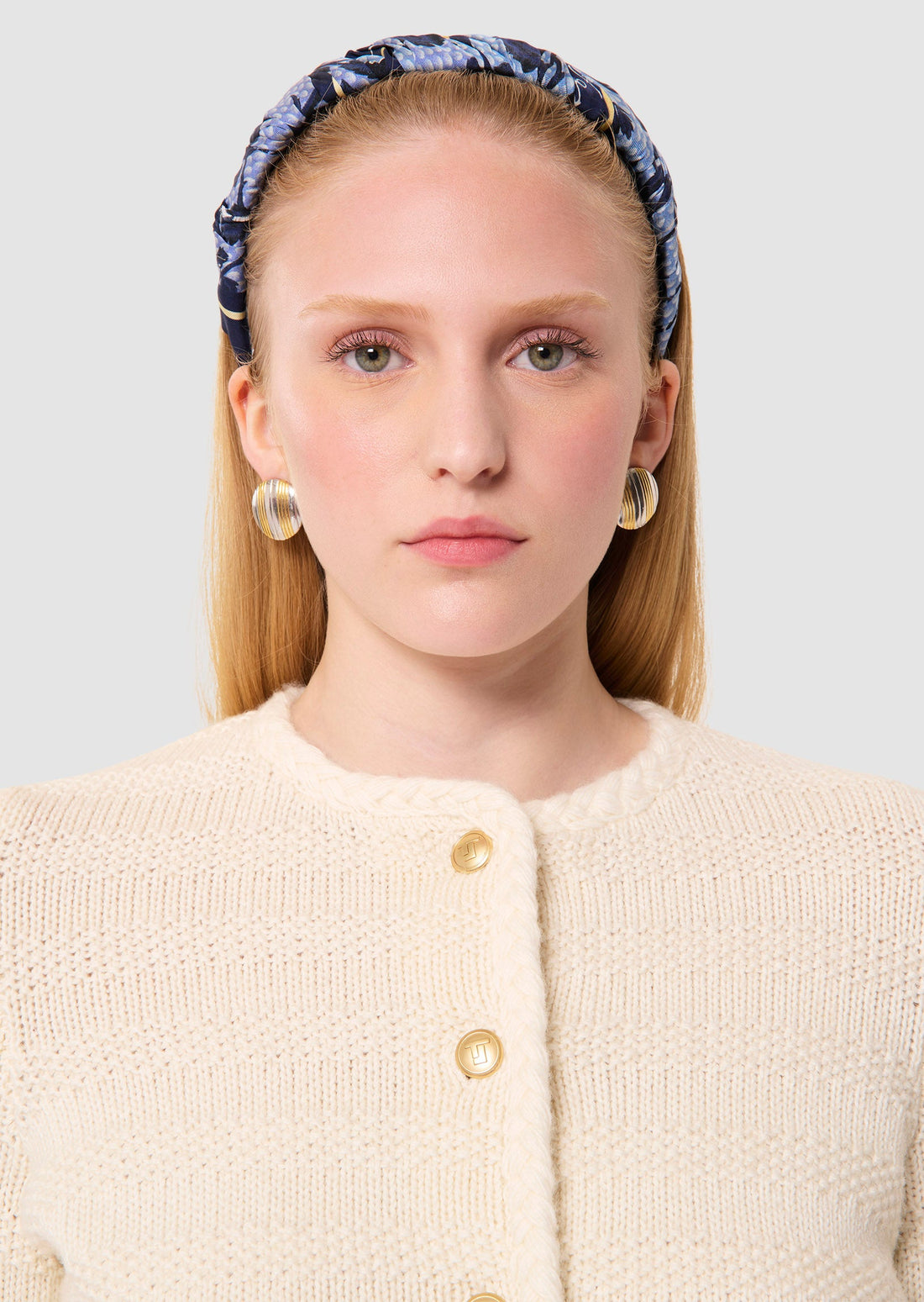 Giuda ecru cotton cardigan