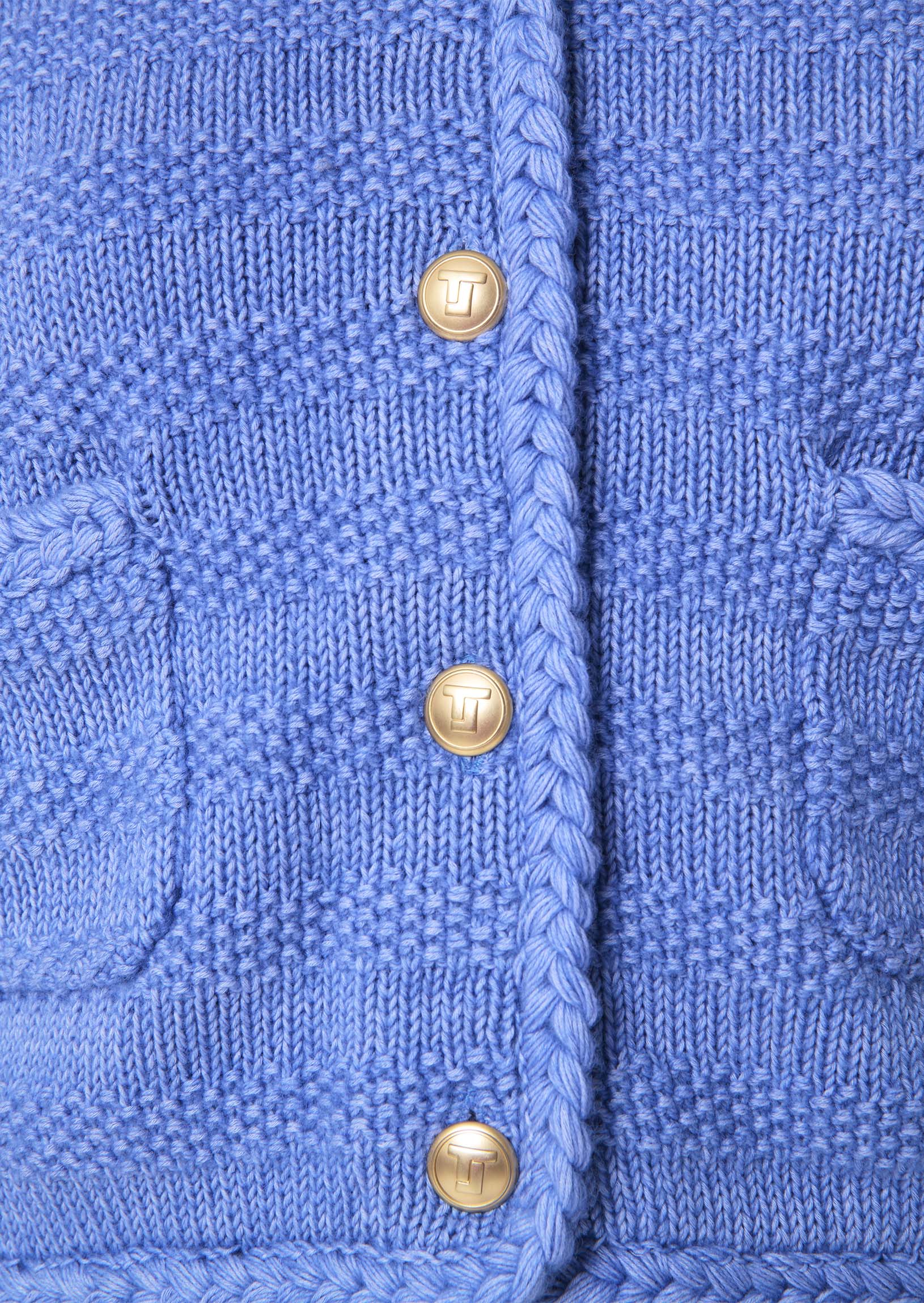 Giuda blue cotton cardigan