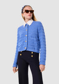 Giuda blue cotton cardigan
