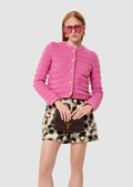 Giuda pink cotton and wool cardigan