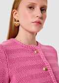 Giuda pink cotton and wool cardigan