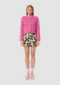 Giuda pink cotton and wool cardigan