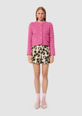 Giuda pink cotton and wool cardigan
