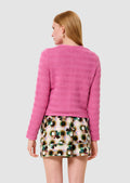 Giuda pink cotton and wool cardigan