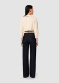 Gemini ecru wool and cotton cardigan