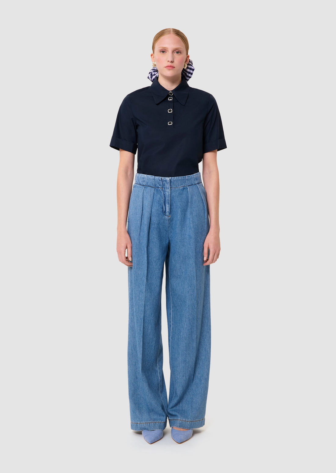 Parigi blue soft denim pants