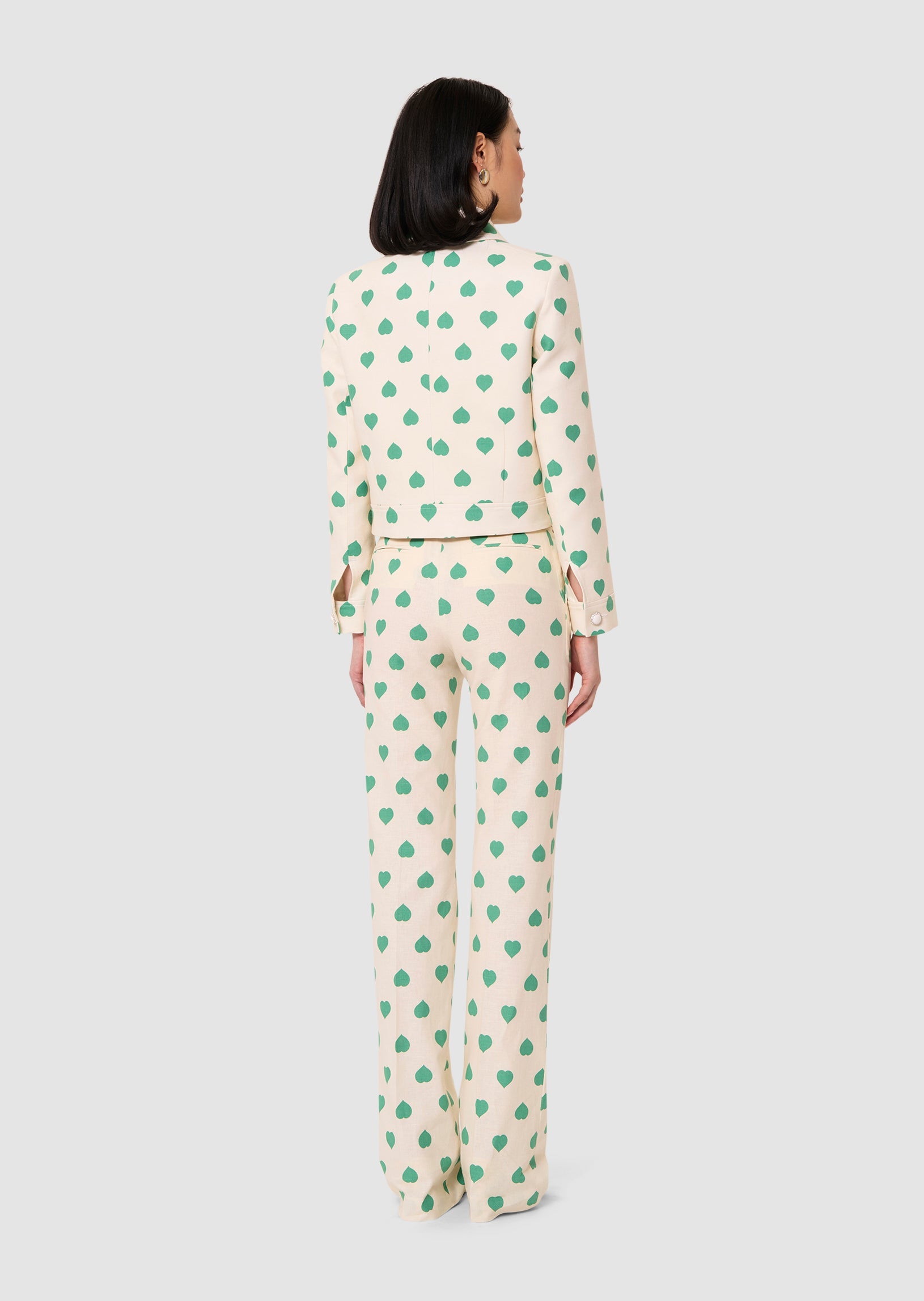 Poupee green heart print pants
