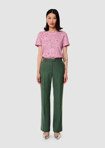Poupee green tailored wool pants