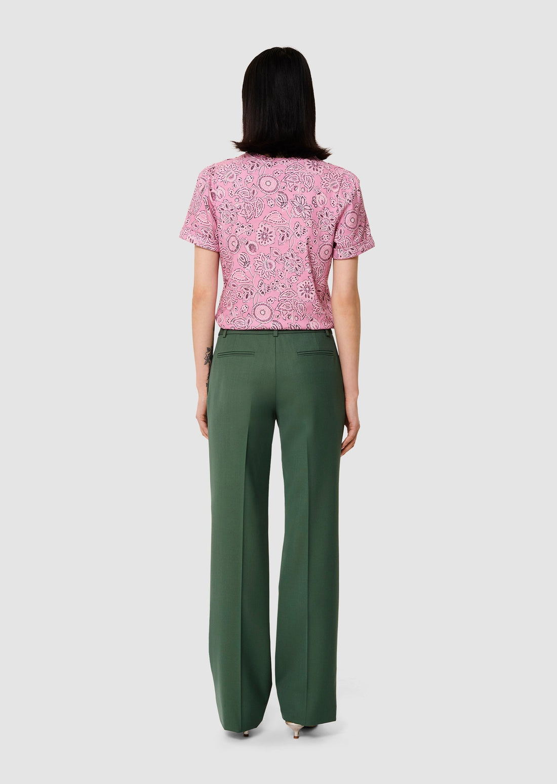 Poupee green tailored wool pants