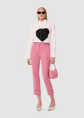 Philippa pink tailored wool pants
