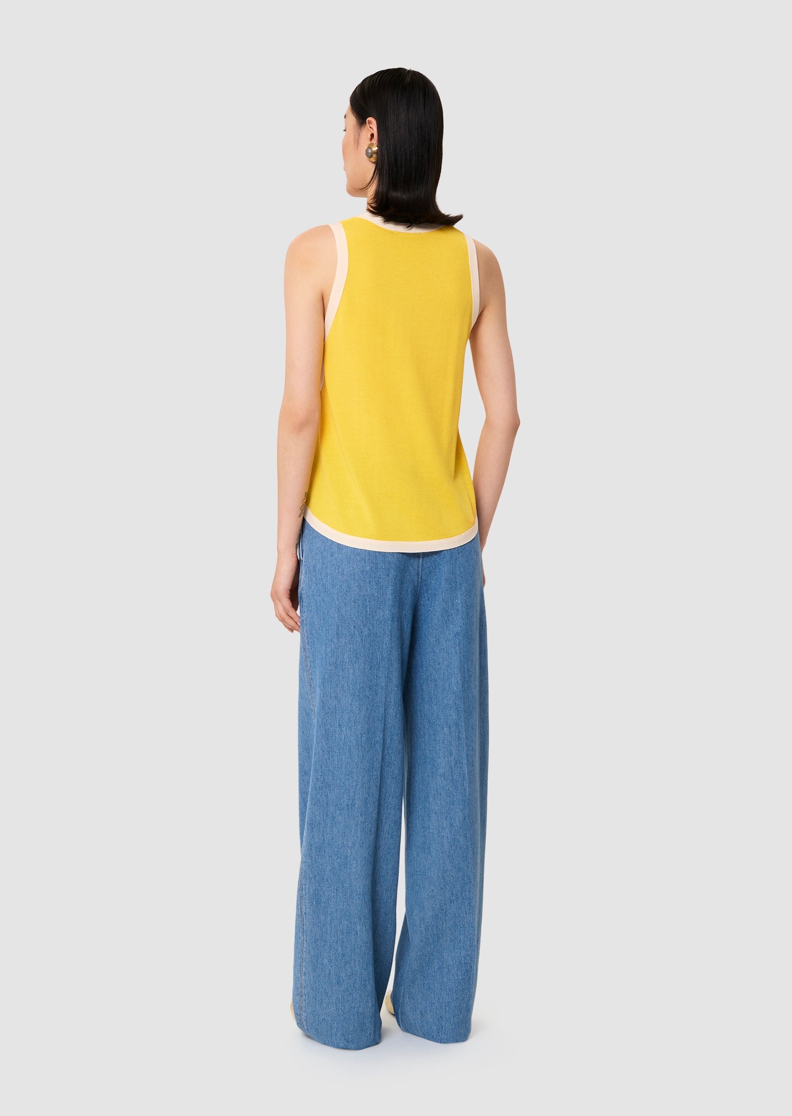 Prentiss yellow cotton top