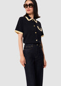  Pacha midnight blue in compact knitwear-  Tara Jarmon Lebanon 