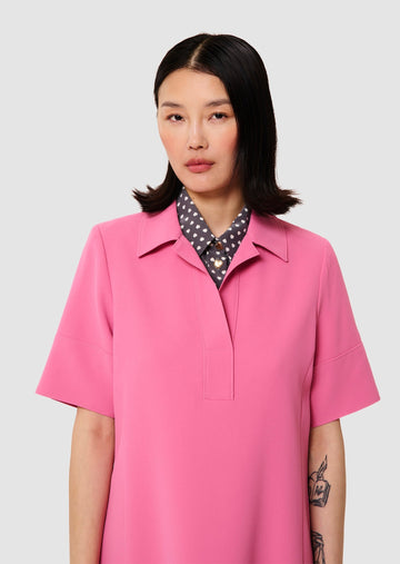 Model wearing Robby pink crepe dress from Tara Jarmon Lebanon