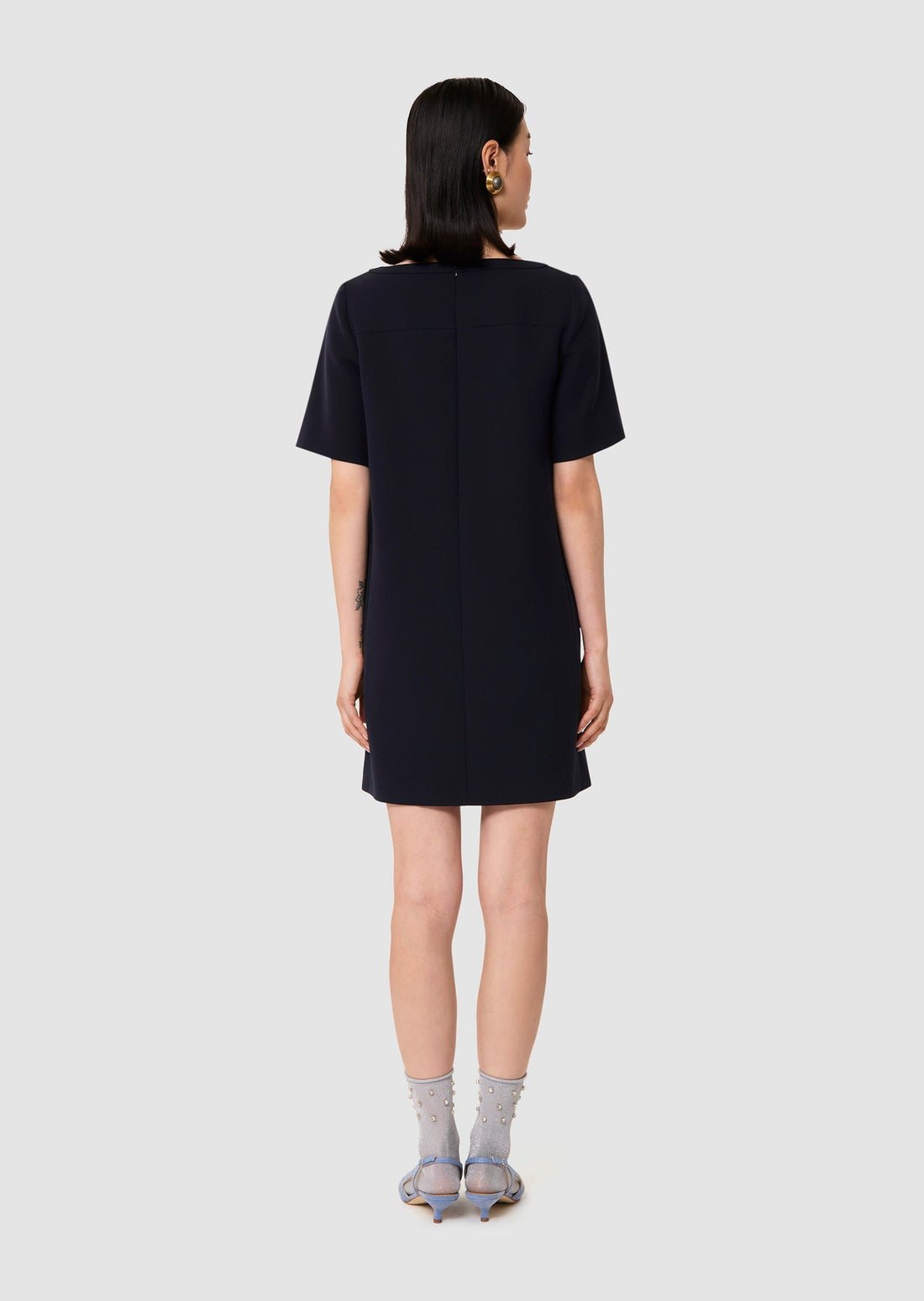  Ray midnight blue double canvas dress-  Tara Jarmon Lebanon 