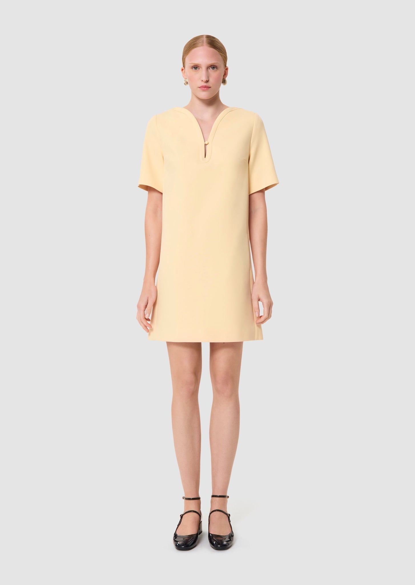 Ray yellow double canvas dress By Tara Jarmon Lebanon