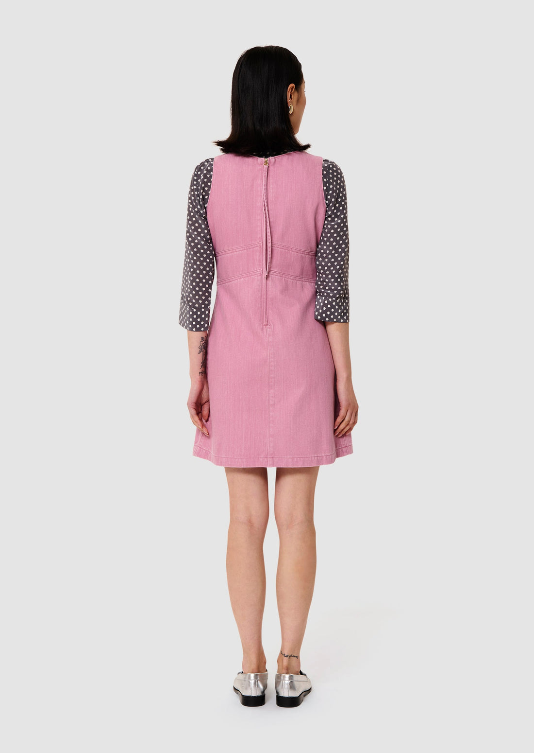 Ricky pink cotton denim dress