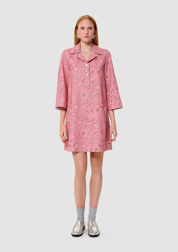 Model wearing Ross Pink Dress by Tara Jarmon Lebanon