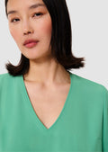 Ruban green crepe dress