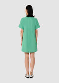 Ruban green crepe dress