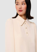 Rolfo ecru crepe dress