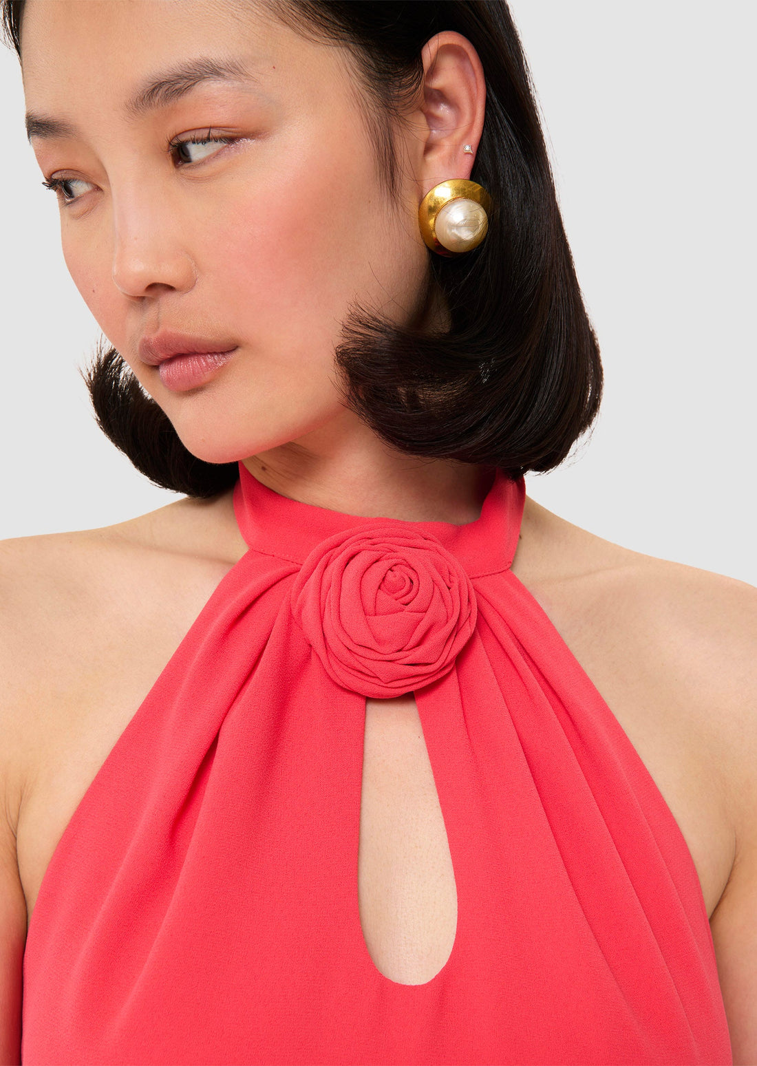 Rosanne red crepe dress