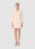 Rheala ecru crepe dress