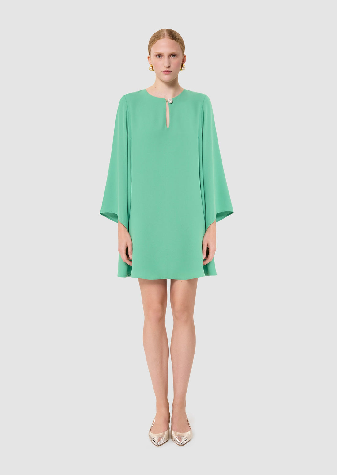 Raonie green crepe dress