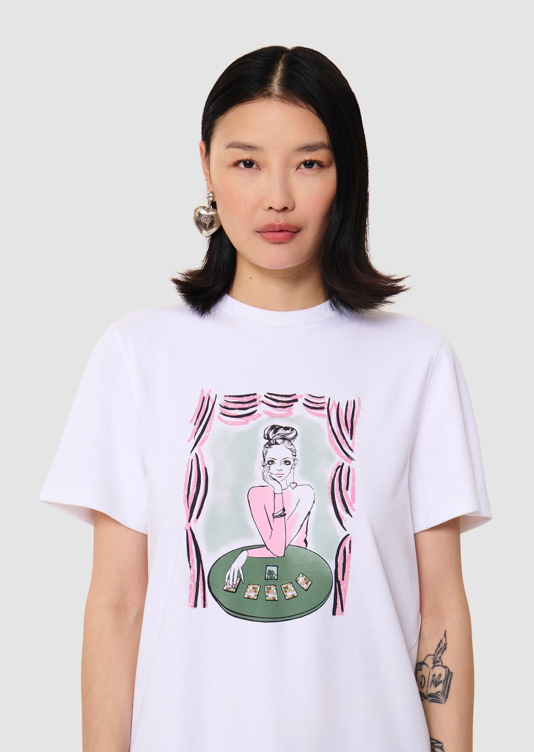 Taraluckylove white jersey t-shirt -  Tara Jarmon Lebanon