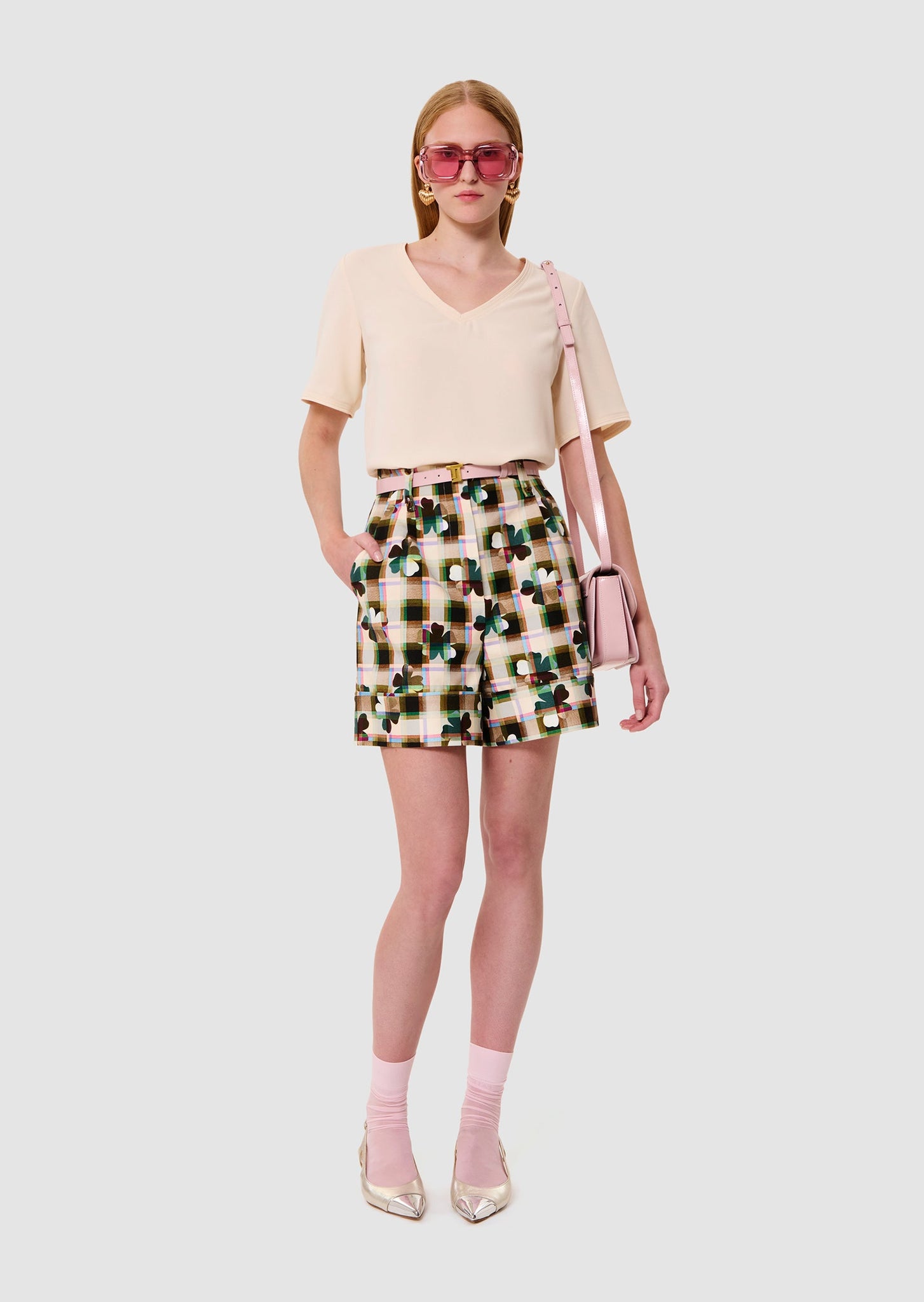 Toscane ecru crepe t-shirt