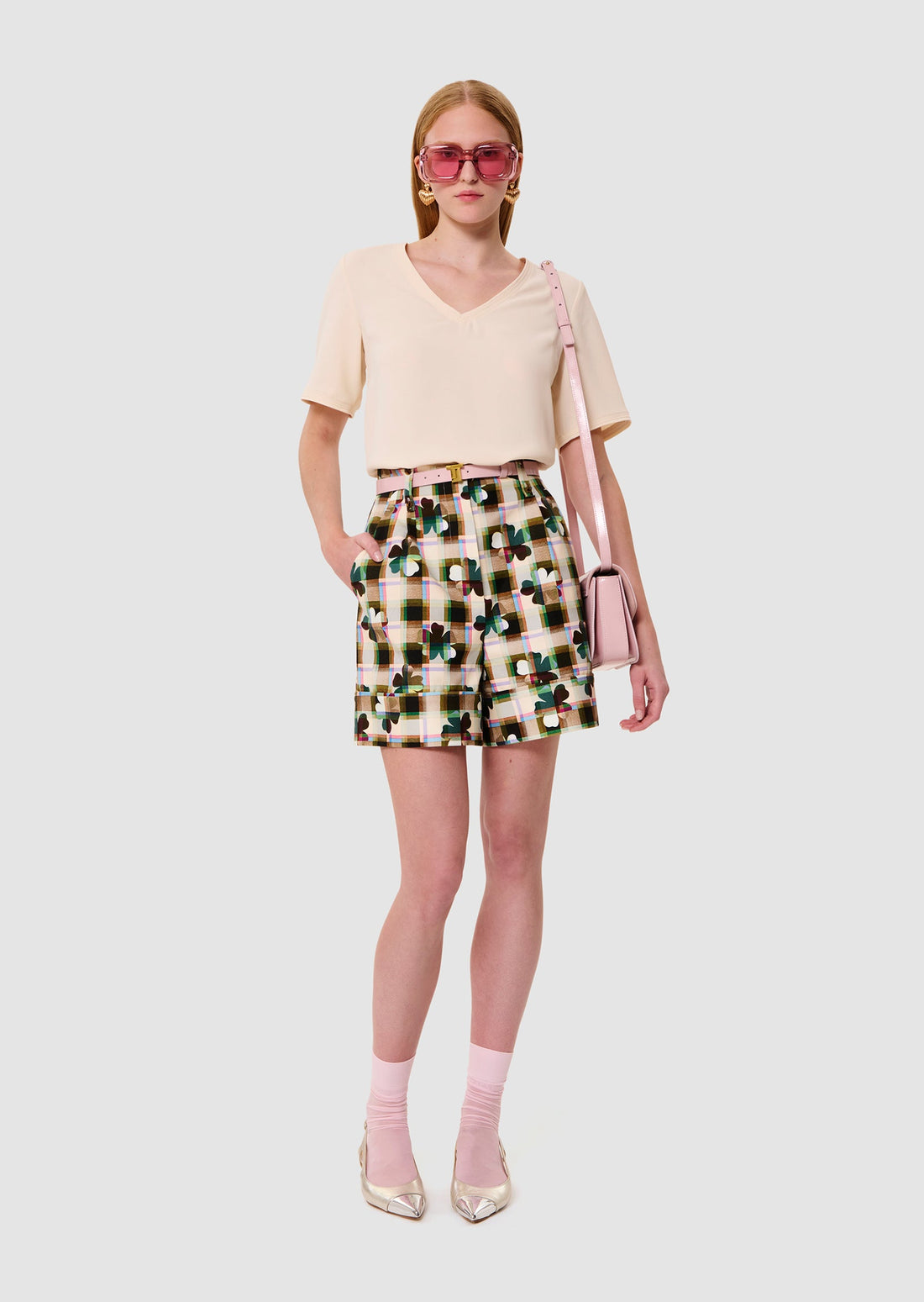 Toscane ecru crepe t-shirt
