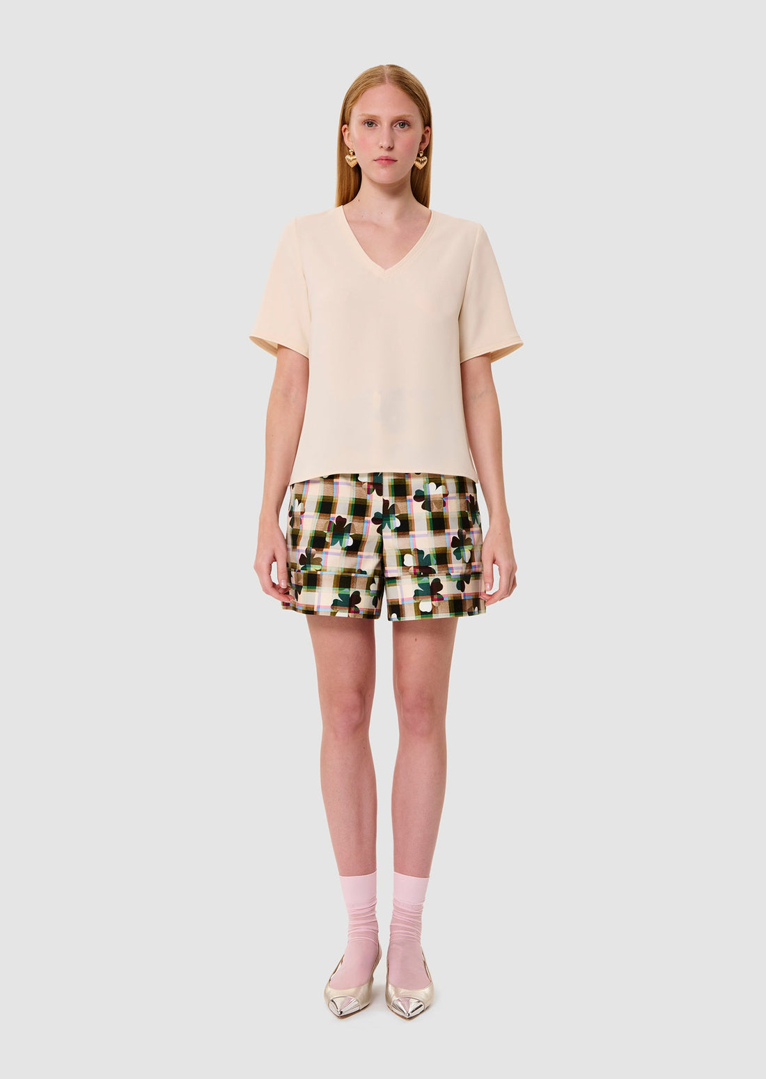 Toscane ecru crepe t-shirt