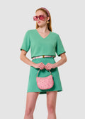 Toscane green crepe t-shirt
